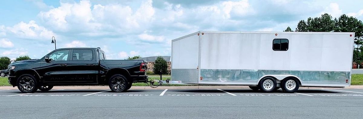 Ram 1500 EcoDiesel enclosed trailer towing